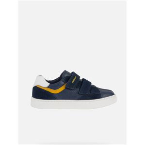 Dark Blue Boys' Leather Sneakers Geox Nashik Boy - Boys