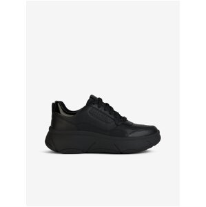 Women's Black Leather Sneakers Geox Nebula 2.0 - Women