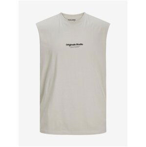 Beige Men's Tank Top Jack & Jones Vesterbro - Men's