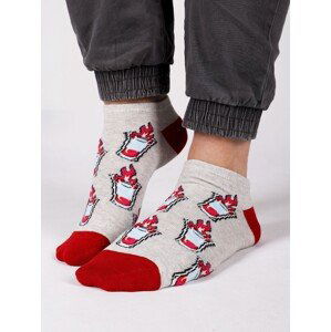 Yoclub Man's Ankle Funny Cotton Socks Pattern 3 Colours