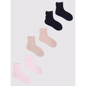 Yoclub Kids's Girls' Socks With Frill 3-Pack 1