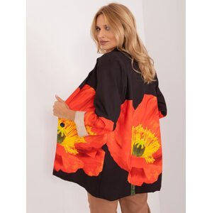 Black jacket with floral print
