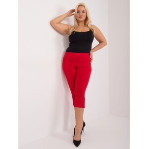 Plus Size Red Fabric Fishing Pants