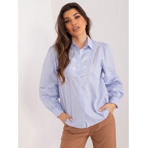 Light blue cotton shirt with collar