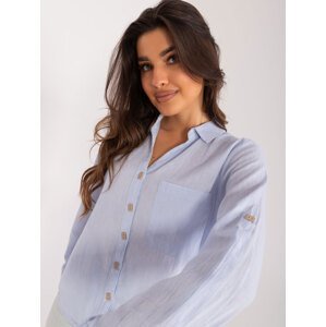 Light Blue Classic Women's Cotton Shirt