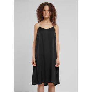 Women's Viscose Satin Nightgown - Black