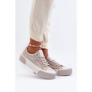 Women's sneakers with thick soles Lee Cooper grey