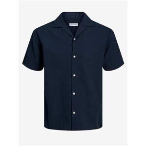 Men's Linen Shirt Dark Blue Jack & Jones - Men
