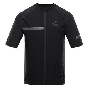 Men's cycling jersey ALPINE PRO SAGEN black