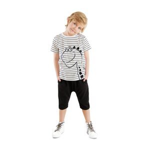 Denokids Cute Dino Boy T-shirt Capri Shorts Set