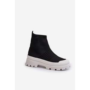 Women's Ankle Boots with Sock Black Fiename