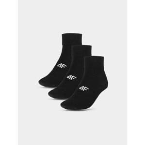 Men's Casual Socks Above the Ankle (3pack) 4F - Black