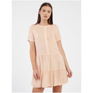 Orange women's striped shirt dress VERO MODA Bumpy - Women's