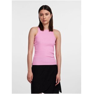 Pink Women's Ribbed Basic Tank Top Pieces Hand - Women's