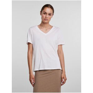 White women's basic t-shirt Pieces Ria - Women