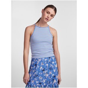 Women's White and Blue Striped Tank Top Pieces Costina - Women's