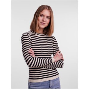 Cream-Black Women's Striped Sweater Pieces Crista - Women