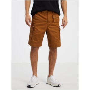 Men's Brown Shorts with Diesel Pockets - Men's
