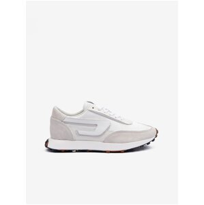 Beige and white men's sneakers with suede details Diesel Racer - Men's