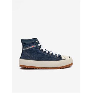 Blue ankle sneakers with suede details Diesel Principia - Men's