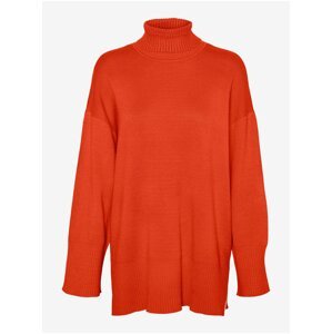 Orange women's sweater VERO MODA Goldneedle - Women