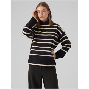 Black women's striped sweater VERO MODA Saba - Women