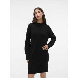 Black women's sweater dress VERO MODA Goldneedle - Women