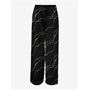 Women's black patterned trousers VERO MODA Merle - Women