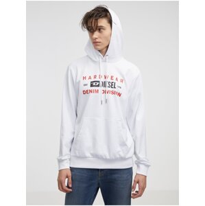 White Men's Diesel Hoodie - Men's