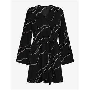 Women's black patterned dress VERO MODA Merle - Women's