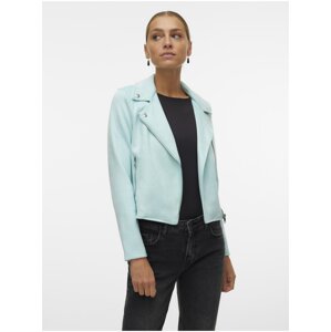 Light blue women's jacket in suede finish Vero Moda Jose - Women