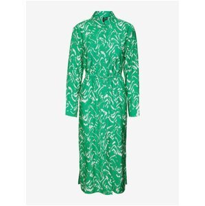 Green Women's Patterned Shirt Midi Dress Vero Moda Cia - Women