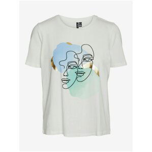 Creamy women's T-shirt Vero Moda Facey - Women