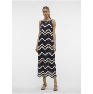 Navy Blue Women's Crochet Midi Dress Vero Moda Venus - Women