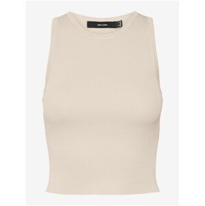 Beige women's crop top Vero Moda Ginny - Women