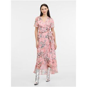 Women's Pink Floral Wrap Dress Guess New Juna - Women