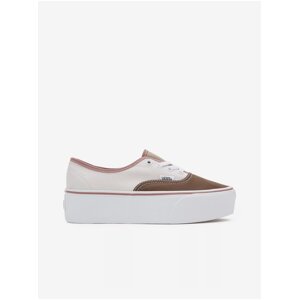 Krémovo-hnedé dámske tenisky VANS Authentic Stackform