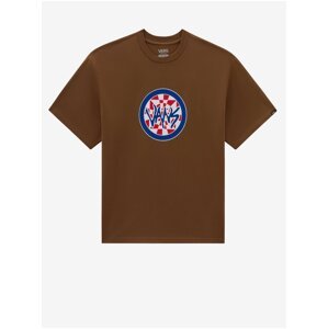 Brown men's T-shirt VANS Checker Icon - Men