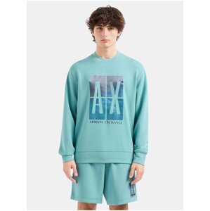 Turquoise Men's Armani Exchange Sweatshirt - Men's