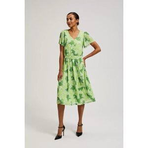 Women's patterned dress MOODO - green