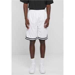 Men's Stripes Mesh Shorts - White/Black/White
