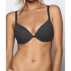 Women's bra Plunge Push-up ATLANTIC - dark gray