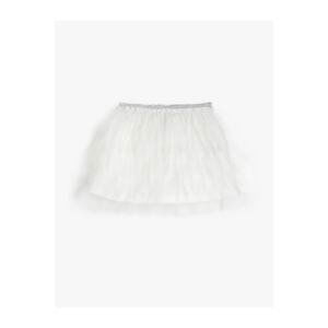 Koton Tutu Skirt with Elastic Waist, Layered Lined.