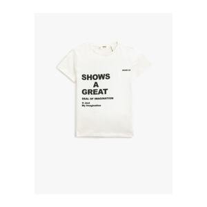 Koton T-Shirt Printed Short Sleeve Crew Neck Cotton