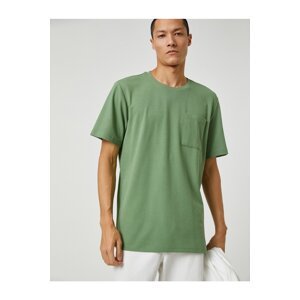 Koton Basic T-Shirts, Crew Neck Pocket Detailed, Short Sleeves.