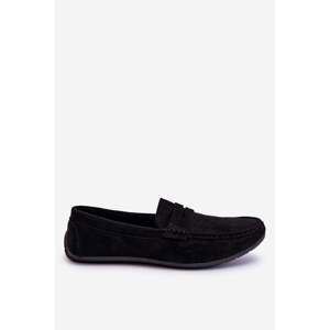 Men's suede loafers Black Mack