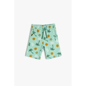 Koton Boy's Tie Waist Pocket Printed Shorts 3skb40053tk