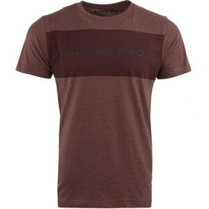 Men's T-shirt ALPINE PRO ZEBARO RUM RAISIN