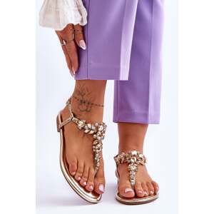 Sandals, flip-flops, Lenisa gold