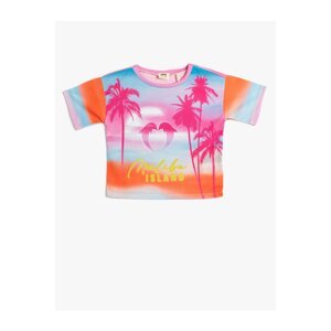 Koton T-Shirt Short Sleeve Crew Neck Gradient Printed